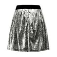 thumbnail image 6 of Ediodpoh Carnival Glitter Skirt Solid Color Sequin Stretch Waist Pleated Party Wear Flowy Midi Skirt with Details Womens Skirts Silver_003 L, 6 of 6