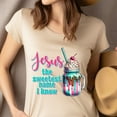 thumbnail image 4 of Jesus The Sweetest Name I Know T-Shirt for Women, Christian Graphic Tee, Light Pink, Size L, 4 of 6