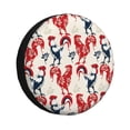 thumbnail image 1 of Fotbe Roosters Funda de Llanta de Repuesto con Estampado, Engrosada, Ajuste Universal para Jeep, Remolque, RV, SUV, Camión-17 inch, 1 of 6