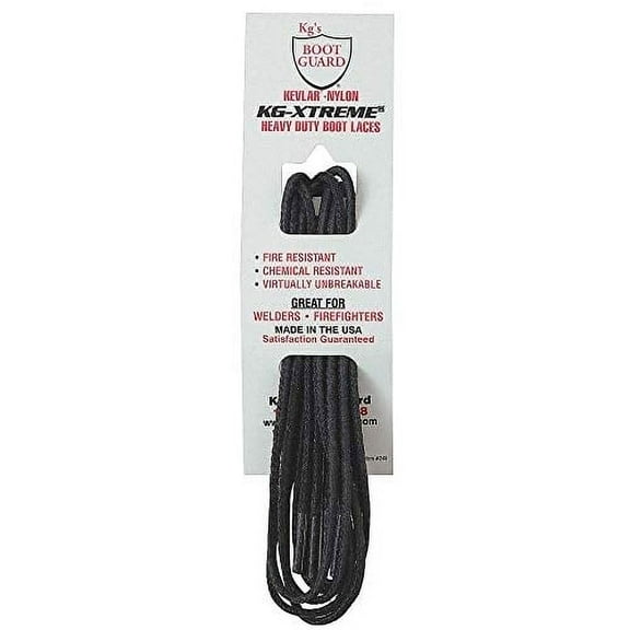 Boot Guard KG Extreme 72in Black Boot Laces Heavy Duty Fire Resistant