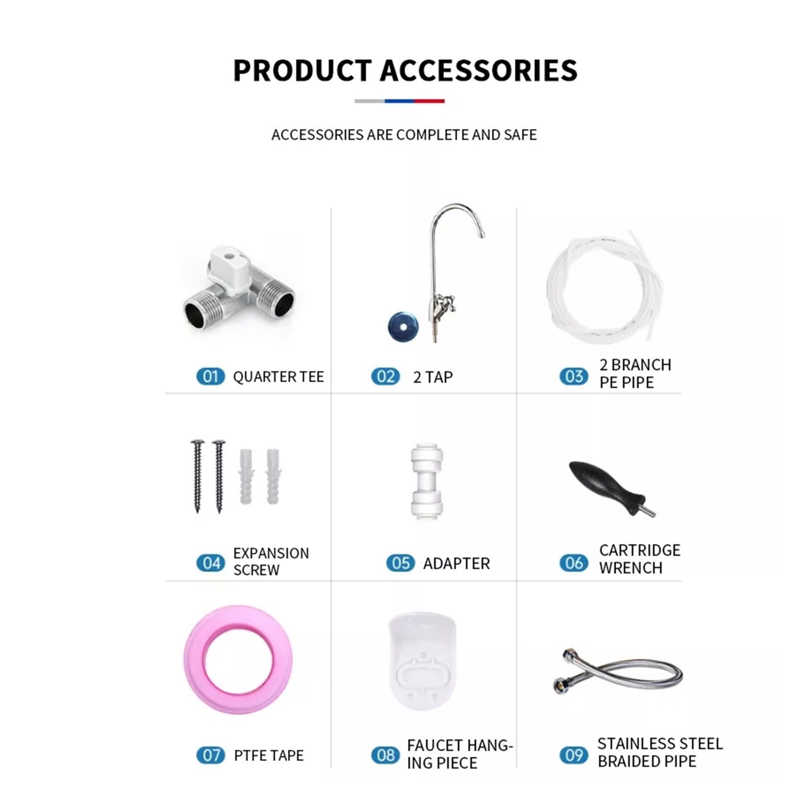 Stainless Steel UF Water Purifier Water Filtration System, Kitchen Under Sink Ultrafiltration 5 Stages Water Purifier Machine