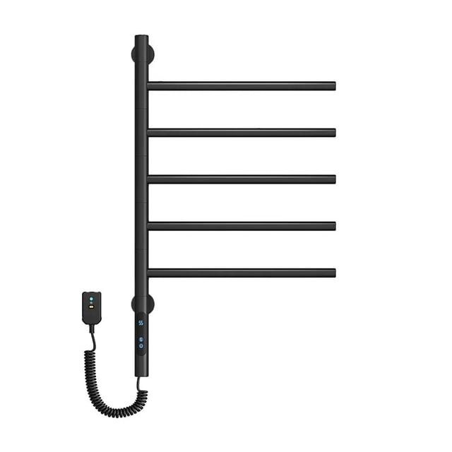 Bathroom Electric Towel Rack Stainless Steel Smart Digital Display Temperature & Time Control Heated Towel Bar Drying Rack