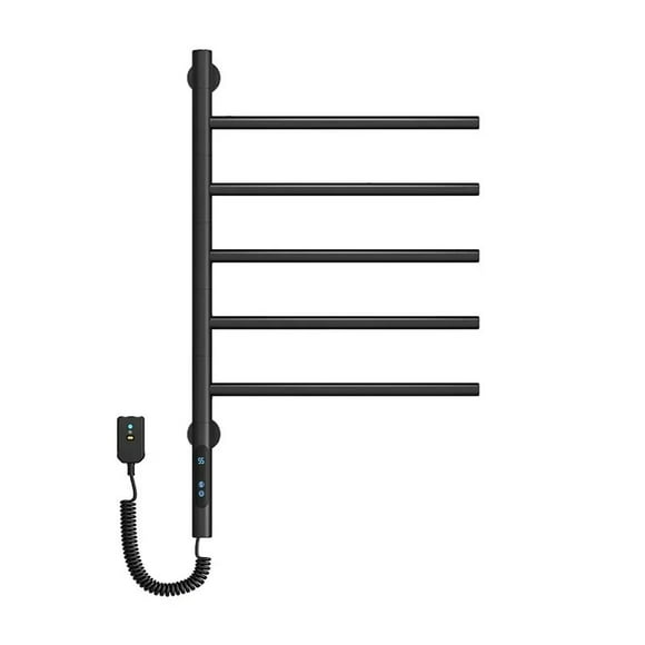 Bathroom Electric Towel Rack Stainless Steel Smart Digital Display Temperature & Time Control Heated Towel Bar Drying Rack
