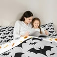 thumbnail image 5 of jejeloiu Boys Happy Halloween Full Size Comforter Sets,Flying Animal Bats Bedding Comforter Set,Gray Black Bedding Sets For Teens,Ultra Soft Home Decor Reversible,3pcs, 5 of 8