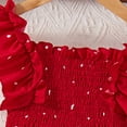 thumbnail image 3 of Girls Smocked Dresses Size 8 Cute Ruffle Sleeve Summer Floral Tiered Dress Aline Casual Beach Vacation Outfits Red, 11 Years, 3 of 6