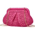 thumbnail image 6 of Women Straw Crossbody Clutch Purse Straw Shoulder Handbag Cloud Dumpling Pouch Rattan Summer Beach Woven Handmade Bag, 6 of 7