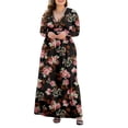 thumbnail image 5 of PCEAIIH Women's Long Sleeve Plus Size Dress Casual Maxi Dresses XL-5XL Soft with Pockets, 5 of 5