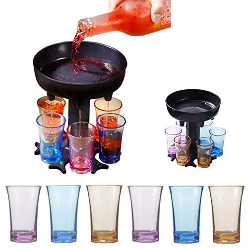 Details about   6 Shot Glass Dispenser and Holder Party Supplies Holiday Accessories and Games 