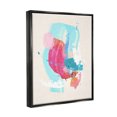 thumbnail image 3 of Fun Pink Abstract Strokes Abstract Graphic Art Jet Black Framed Art Print Wall Art, 3 of 6