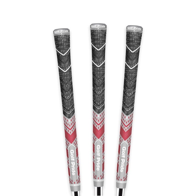 Golf Grip Golf Pride MCC Plus4 Hybrid, tamaño mediano, gris y rojo, paquete de 3