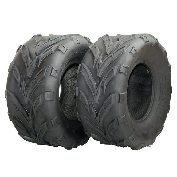 M optimized 2 Pack 18X9.50-8 ATV Tires 4PR All Terrain TL QD116 Trail Sand Mud Off-Road Tires Tubeless, Black