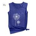 thumbnail image 1 of Débardeur Femme Imprimé Floral Décontracté Col Rond Sans Manches T-shirt, Bleu, TG, 1 of 8