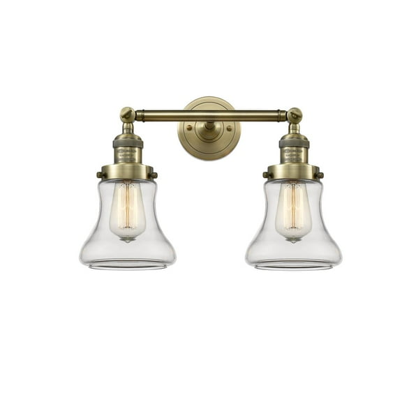 Innovations 2-LT LED Bellmont 16.5" Bathroom Fixture - Antique Brass - 208-AB-G192-LED