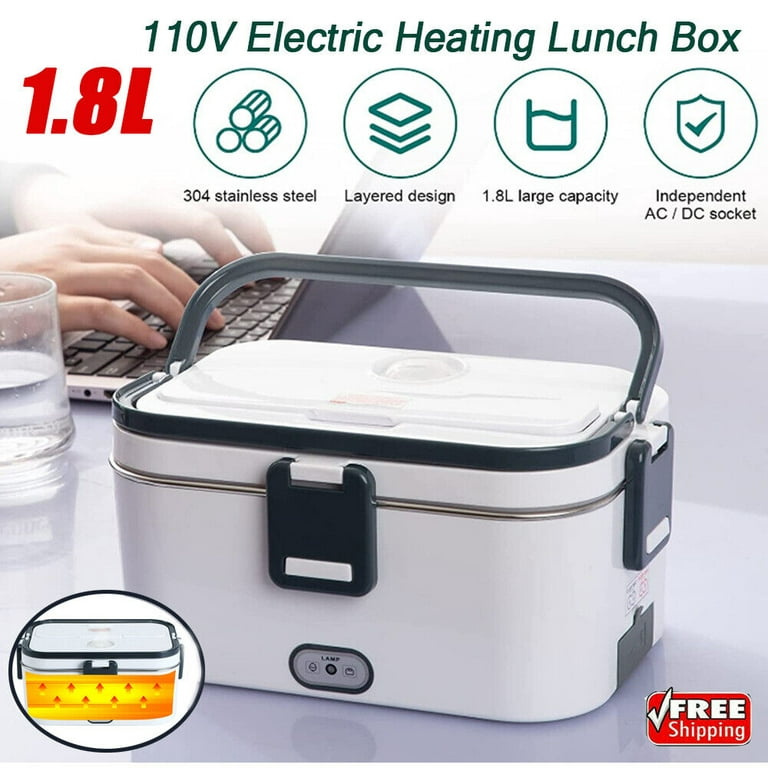 1.8-Litre Stainless Steel Electric Heating Lunch Box 12V 24V Car