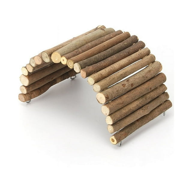 Escondite de madera flexible - Extra grande - Casa, túnel, rampa, puente, tubo para conejillos de indias, hurones, erizos, chinchillas, conejos pequeños y otros animales pequeños - Accesorios,