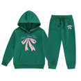 thumbnail image 4 of Girls Outfit Sets Toddler Boy Girl Long Sleeve Cute Print Warm Hoodie Sweatpant Kids Outfits Sweat Suit,2-13Y, 4 of 4