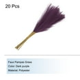 thumbnail image 3 of Uxcell 20Pcs  Pampas Grass,21" Fake Pampas Grass for Wedding Decoration,Dark purple, 3 of 7