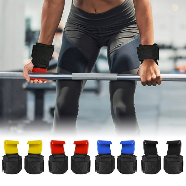 Weight Lifting Hooks Heavy Duty Lifting Wrist Straps Dumbbells  Weightlifting Sports Gloves and Grip Pads for Deadlift Powerlifting Pull Up  Bar 