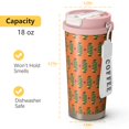 thumbnail image 4 of 18oz Double Drinking Coffee Mug – Vacuum Insulated Stainless Steel Travel Cup with Leakproof Lid, 316 Steel Thermos Tumbler for Hot & Cold Beverages, 4 of 7