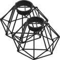 thumbnail image 1 of 2Pcs Exquisite Metal Lampshade Black Diamond Shape for Ceiling Lamp 11.8X11.8X2.6in, 1 of 8