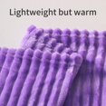 thumbnail image 4 of Fluffy Flannel Toddler Bed Blanket, Warm and Fuzzy Plush Stripes Crib Throw, 30 x 40 inches, Purple, 4 of 6