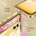 thumbnail image 3 of Crystal Clear Case for iPhone 11, [Not Yellowing] [Camera Protection] [Military Grade Drop Tested] Transparent Shockproof Protective Phone Case Soft Silicone Slim Cover, 6.1 inch, Gold, 3 of 17