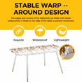 thumbnail image 4 of Orange Brown Eucalyptus Table Cloths for 8 Foot Rectangle Tables, Watercolor Spring Weeping Botanical Patio Waterproof Elastic Fitted Tablecloths, Washable Rectangular Table Cover for Camping, 4 of 8