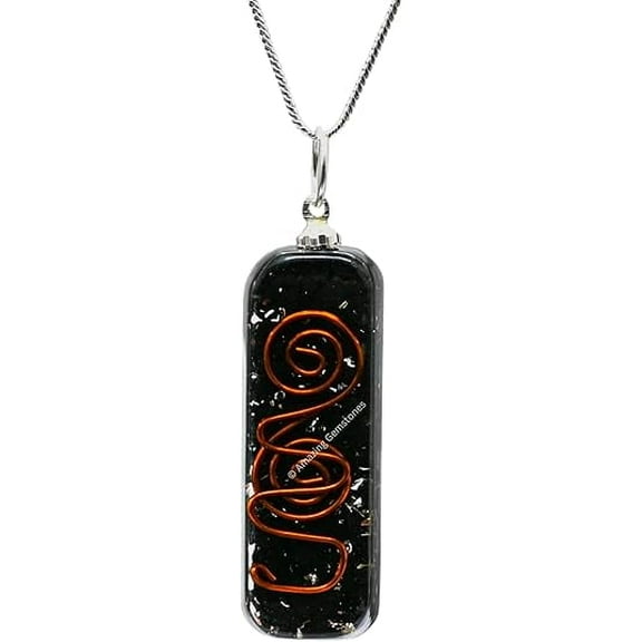 Shungite Orgone Healing Pendant Necklace for Protection for Men Women with Adjustable Cord