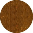 thumbnail image 1 of Ahgly Company Indoor Round Abstract Yellow Contemporary Area Rugs, 8' Round, 1 of 4