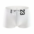thumbnail image 4 of Men's Swimwear Shorts Big And Tall Size Loose Swimming U Shorts Exercise Shorts Men White XXL, 4 of 4