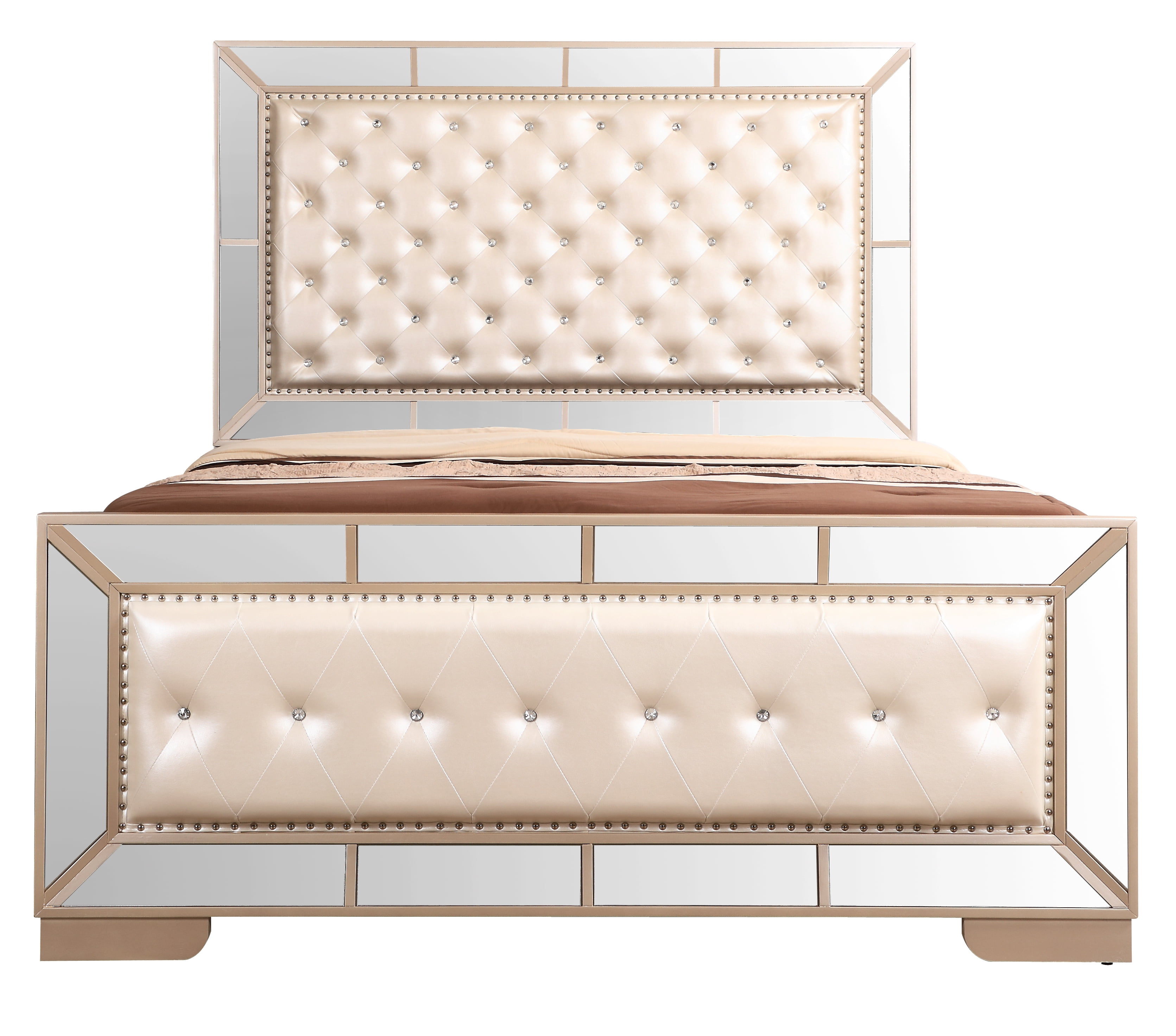 Glory Furniture Hollywood Hills King Bed in Pearl Color