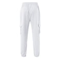 thumbnail image 4 of KaLI_store Pants for Men Mens Cargo Pants Casual Classic Loose Fit Work Wear Trousers White,L, 4 of 5