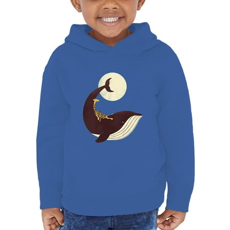 

Giraffe On A Whale Hoodie Toddler -Image Conscious Designs Unisex 5 Toddler