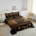 thumbnail image 3 of Camo Bear Paw Bedding Comforter Sets Hunting Woodland Wildlife Bedding Set,Camouflage Rustic Cabin Comforter Set Farmhouse Woodland Board Animal Quilt Set Country Decor, 3 of 7