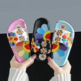 thumbnail image 2 of Children's Slippers Cute Beach Water Figure Slippers Boys And Girls Shower Pool Summer Slipper Black Flower, 2 of 5