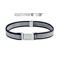 thumbnail image 3 of Buyless Fashion Kids Boys Toddler Adjustable Elastic Dress Stretch Belt with Flat Magnetic Buckle - 5099-Navy-White-Stripe, 3 of 7