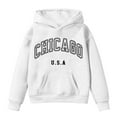 thumbnail image 4 of Chicago USA Graphic Hoodie for Women and Girls - Soft, Breathable Fabric, Long Sleeve, Front Pocket, for Casual Wear and Everyday Use, 4 of 4
