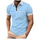 thumbnail image 2 of pstuiky camisetas camisas para hombre, Camisa deportiva tipo jersey de manga corta con cremallera y bolsillos para hombre camisetas de hombre s, 2 of 9