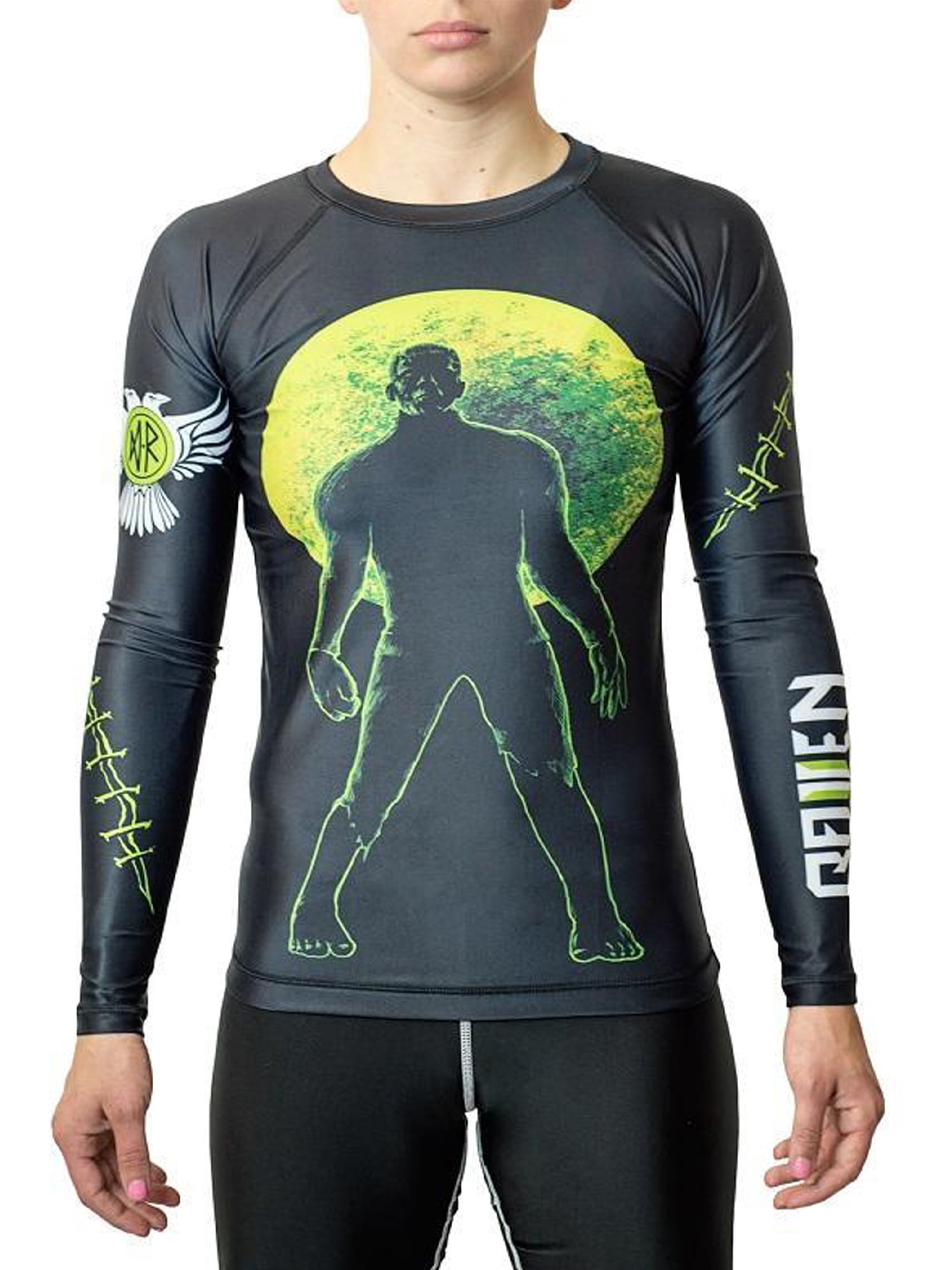 Raven Fightwear Women's BJJ Horror Frankenstein's Monster Rash Guard ...