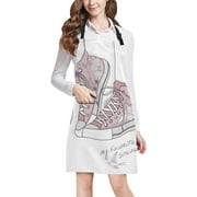 ASHLEIGH Fashion Shoes in Floral Pattern with Fashionable Sneakers Adjustable Bib Apron with Pockets Commercial Restaurant and Home Kitchen Apron for Women Men