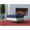 thumbnail image 2 of Tommy Hilfiger Hampton Outdoor Ottoman Coastal White and Navy, 2 of 8
