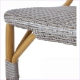 thumbnail image 2 of Outdoor Chairs | 2-Piece French Bistro Patio Chairs, Rust-Resistant Aluminum Frame | Rattan | Slate Gray, 2 of 6