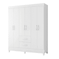 thumbnail image 2 of Ropero Clóset Bertolini Movyli Mueble de Madera MDP Armable para Colgar Ropa 6 Puertas 2 Cajones Color Blanco, 2 of 4