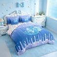 thumbnail image 2 of meiyoeat Glitter Print Cream Monogram J 7-Piece Twin Bedding,Coquette Bow Initial Art Bedding Comforter Set For Girl,Colorful Stars Reversible, 2 of 7
