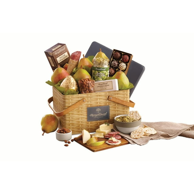 Harry & David Picnic Basket Pears, Cheese, Nuts, and Chocolate Gift