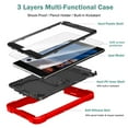 thumbnail image 2 of Dteck Case for iPad mini 5 / iPad mini 4 with Screen Protector Film, Dteck Heavy 3 IN 1 Rugged Shockproof Case Kickstand Protective Cover, Red, 2 of 8