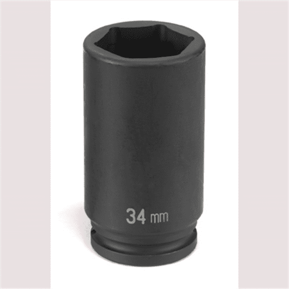 Grey Pneumatic 1/2" Drive x 34mm Deep Spindle Nut  Socket
