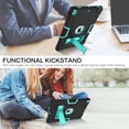 thumbnail image 6 of REQO iPad Air 3rd Generation Case, iPad Pro 10.5" 2017 Case, 3 Layers Heavy Duty Rugged Shockproof Kickstand Protective Tablet Case Cover for iPad Air 3 10.5" 2019 /iPad Pro 10.5" 2017, 6 of 8
