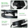 thumbnail image 2 of C Cattleya 12 in. Black Low Profile Color Changing LED Flush Mount with Remote and APP Smart Control Indoor Ceiling Fan with Dimmable Lighting, 2 of 8