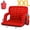 Red, variant on DKMOCO 21" Wide Dual Side Heated Stadium Seats for Bleachers with Back Support, Folding Bleacher Seat with Storage Pockets for Outdoor Camping Games Sports,Black(No Battery)